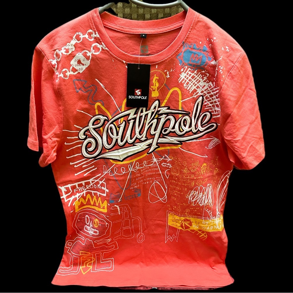 Southpole Men’s Coral Graphic T-Shirt Size S